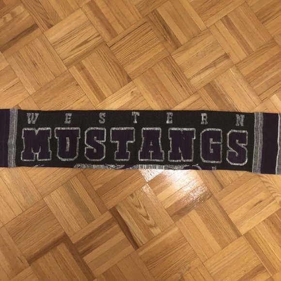 Western Universirt Grey and Purple Scarf - Picture 2 of 3